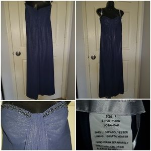 Strapless evening gown